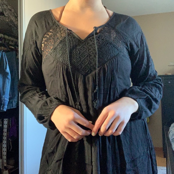 Purple Snow Black Dress - Picture 1 of 4